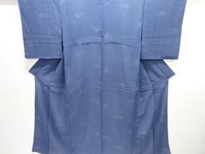 アンティーク　ジョーゼット縞に草花模様単衣着物